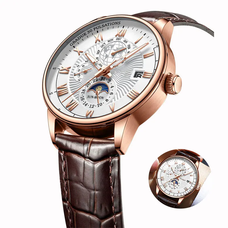 

Men Watch Luxury Fashion Waterproof Luminous Date Clock Sport Watches Mens Business Quartz Wristwatch Swiss Business Belt 2022