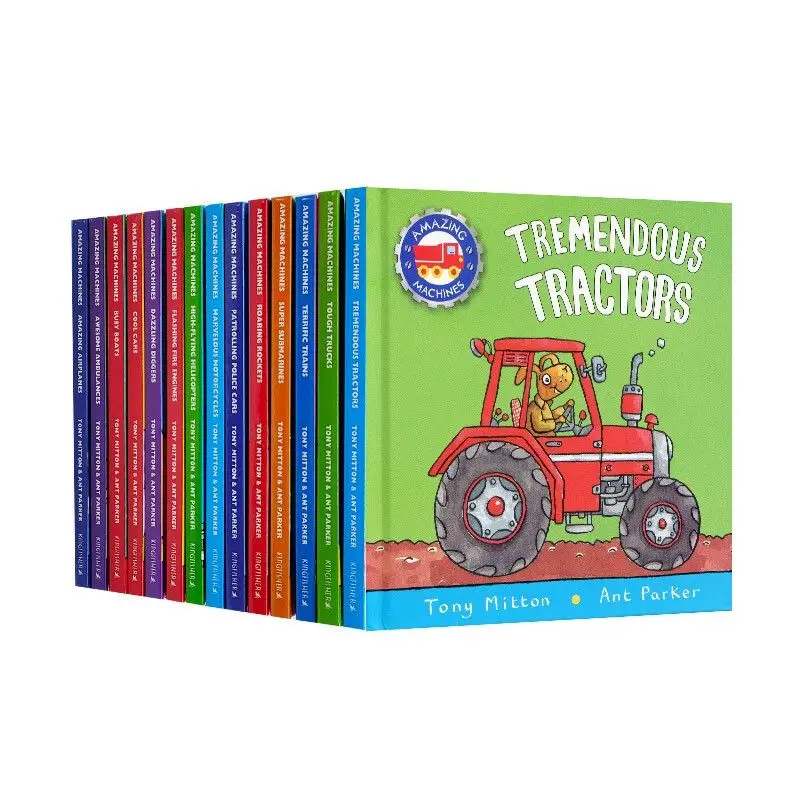 14Books/set Amazing Machine:Big Truckload of Fun English Story Book Help Child Be Reader Early Education Toy