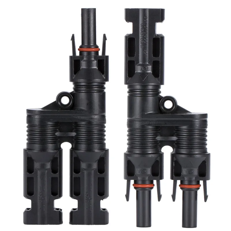 

IP67 2 In 1 T Type Solar Branch Connectors for Solar Panels and Photovoltaic Systems Connection System Male & Female Connectors