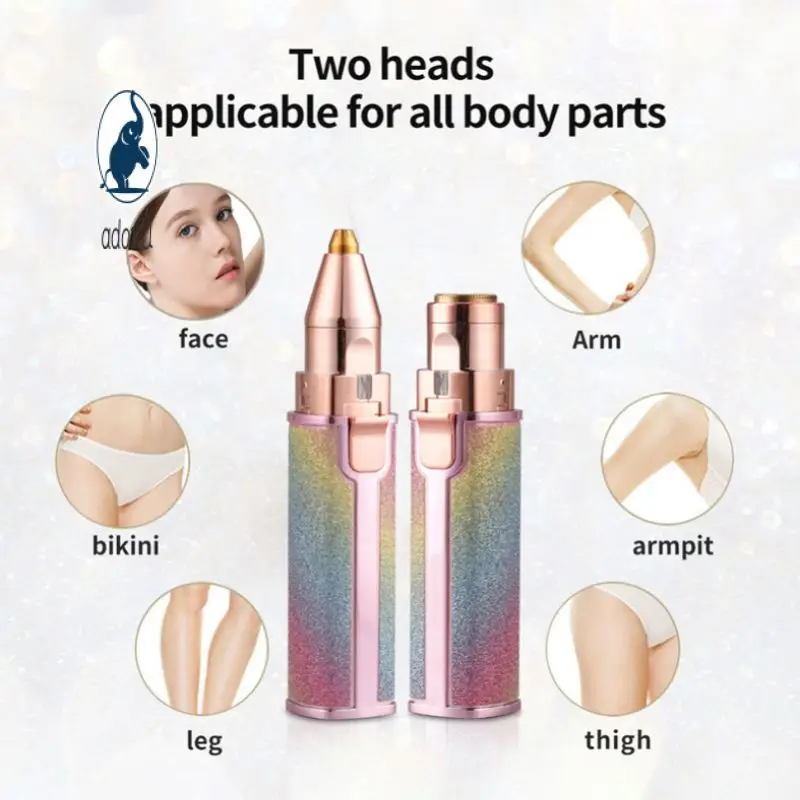 

Новая бритва с USB зарядкой, электрический триммер для бровей 2 в 1, Женский Триммер для бровей, устройство для удаления волос