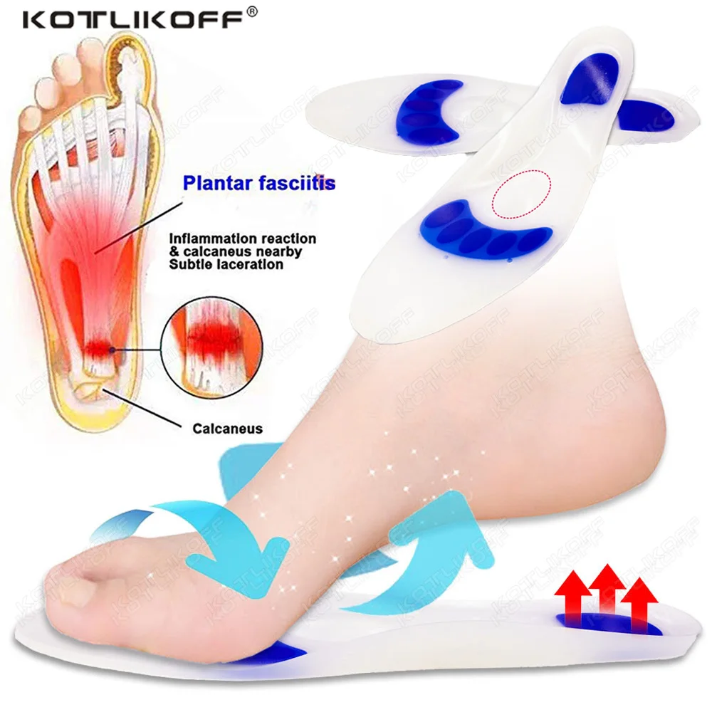 Orthopedic Insole Soft Medical Silicone Gel Healthy Feet Insert Corrector Flat Feet Arch Support Foot Care Plantar Fasciitis Pad