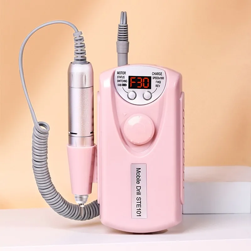 Перезаряжаемое USB-сверло для ногтей и шлифовальная машина черное |