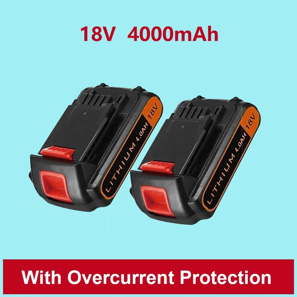 Фото Аккумулятор 4.0 Ач 18 В для Black & Decker BL2018, замена 20-вольтовой литиевой батареи Max Lithium LBXR20 LB20 LBX20 LST220 LB2X4020 для беспроводных инструментов №1