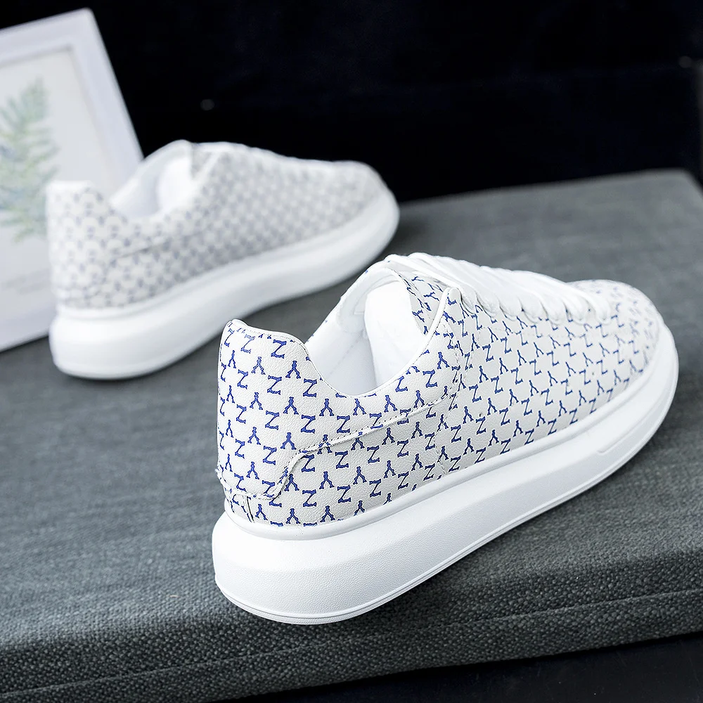 

Couple white shoes men 2023 new men's shoes trendy sports shoes board shoes letters casual leather shoes white soft-sed shoes