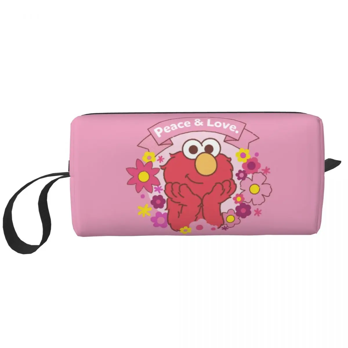 

Kawaii Cookie Monster Travel Toiletry Bag Women Cartoon Sesame Street Makeup Cosmetic Bag Beauty Storage Dopp Kit
