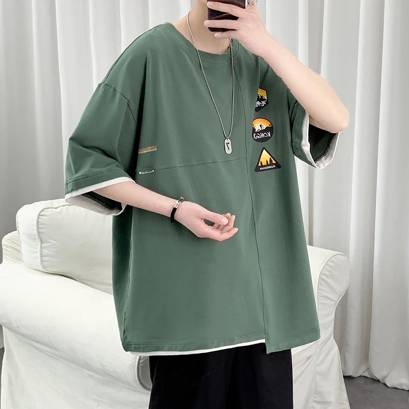 

Short Sleeve T-Shirts Big And Tall Plus Large Size For Man Shirt Underwear Pure Cotton Tops Casual Wear Tee 2022 New Arrivals