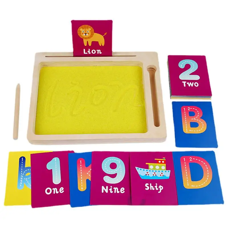 

Sand Tracing Tray For Kids Baby Toy Montessori Language Toy Sand Tray Writing Ability Yellow Sand Preschool Kindergarten