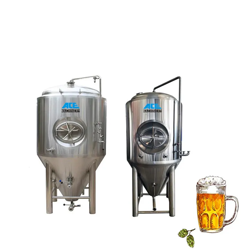 

15 Bbl 1800L 18Hl Stainless Steel Glycol Jacketed Conical Fermenter With Top Manway