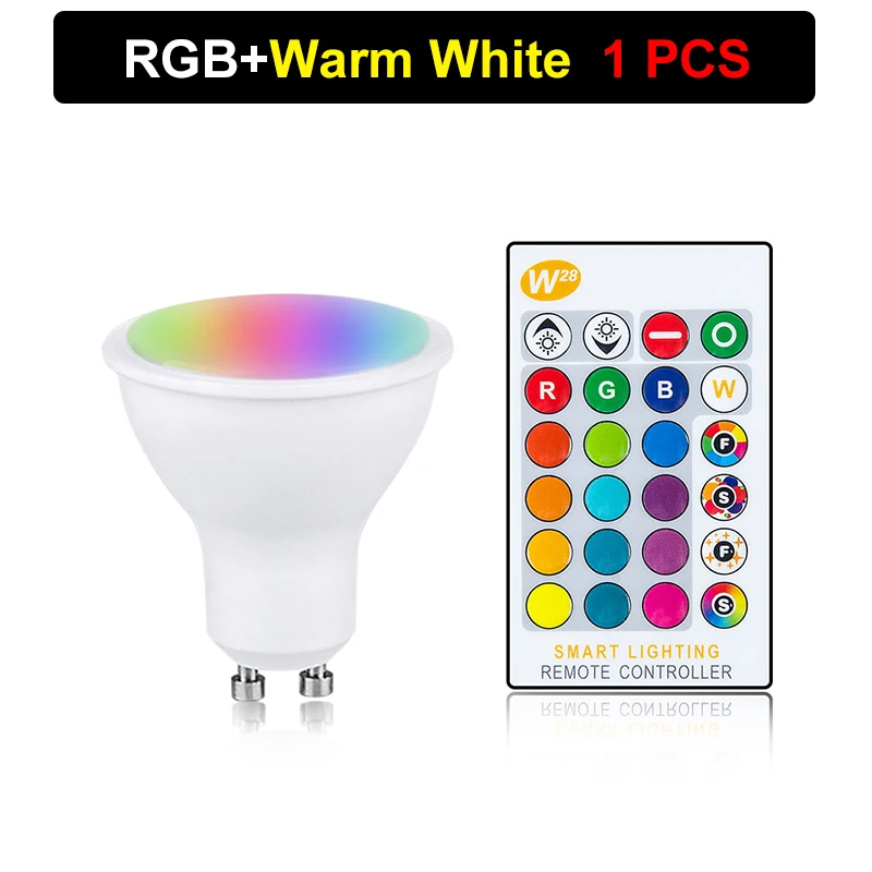 

RGB Светодиодная Лампа GU10, 10 Вт, Регулируемая Яркость