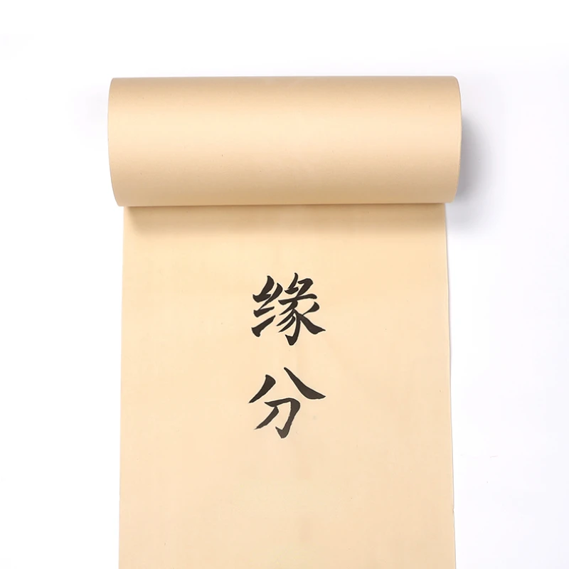 100m Half Ripe Xuan Paper Long Roll Chinese Brush Pen Painting Calligraphy Creation Works Papier Beginner Thicken Raw Rice Paper