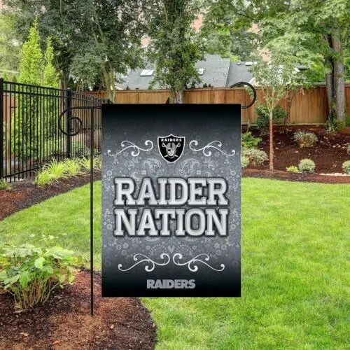 Двусторонний садовый флаг Las Vegas Raiders Premium нация Raider ...