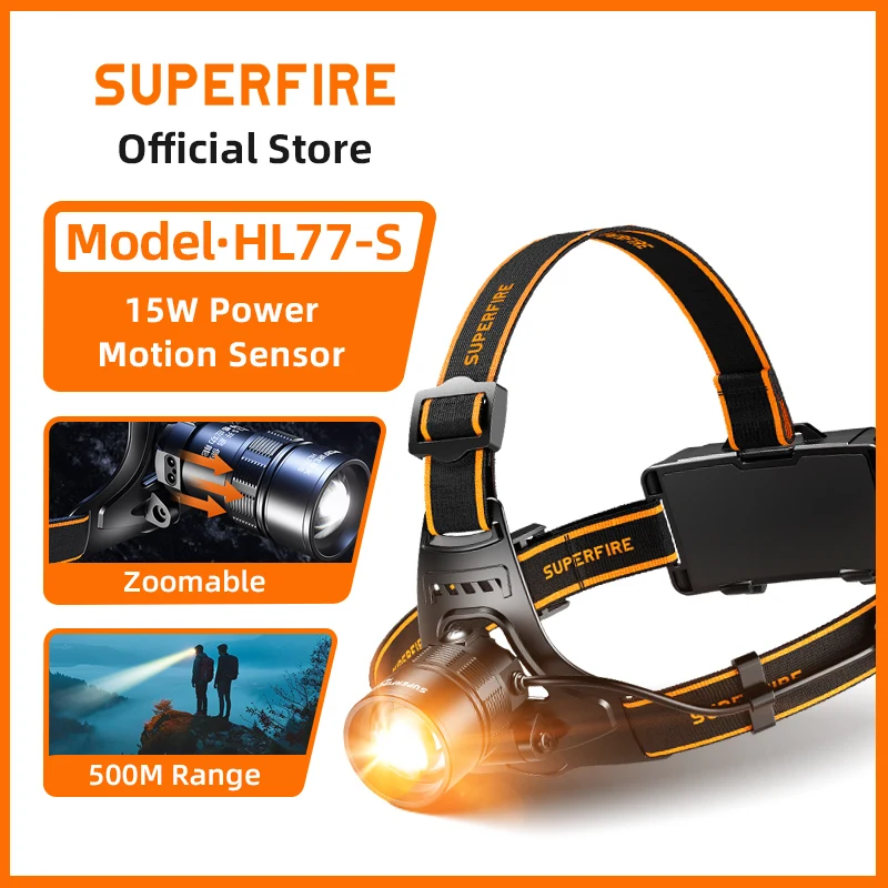 

SUPERFIRE HL77-S налобный фонарь черный