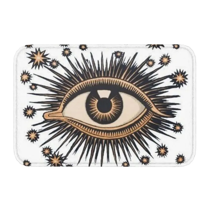 

Vintage Turkish Evil Eye Doormat Non-Slip Entrance Bathroom Kitchen Door Floor Mat Nazar Amulet Pattern Boho Toilet Carpet Rug