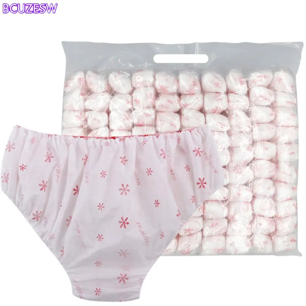 50 PCS Women G-string Underwear Breathable Disposable Panties Ladies One Time Use Underpants Stretch Briefs for Spa Travel
