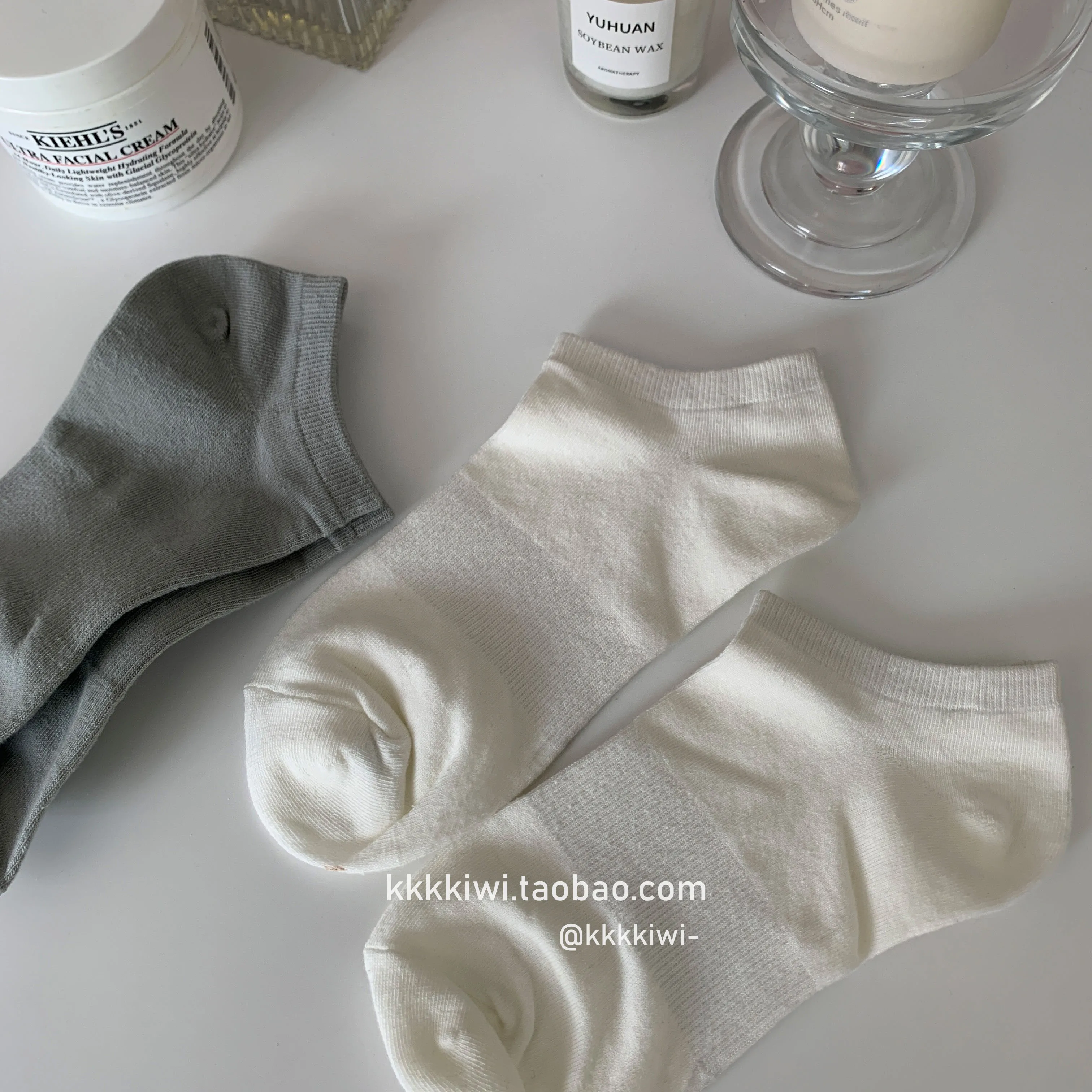 Can Match Everything Black White and Gray Simple Basic Socks ~ Four Seasons Well Wear Soft Glutinous Sports Leisur...
