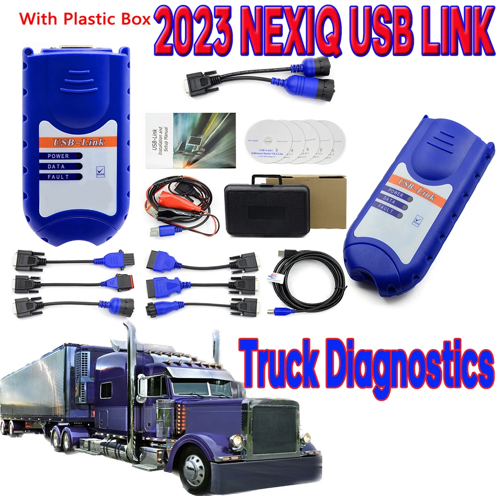 

2023 USB Bluetooth Diesel Truck Diagnostic Tool Truck OBD Fault Diagnostics Detector for NEXIQ USB Link Truck Diagnostic Scanner