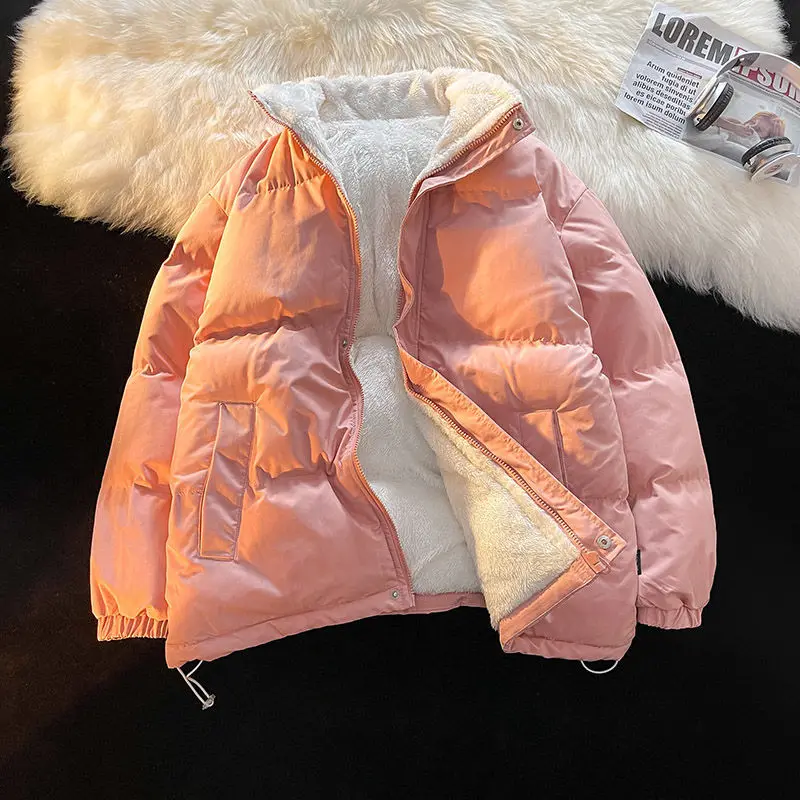 Winter Fleece Thicke Jacket Men Warm Fashion 5-color Casual Down Jacket Men Korean Loose Short Coat Mens Parker Clothes M-3XL