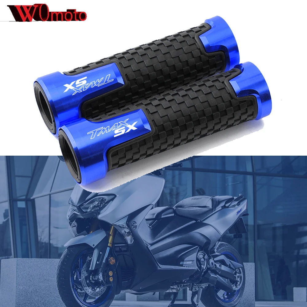 

For YAMAHA TMAX TMAX DX TMAX SX 2001 07 08 09 22mm 7/8" Universal Motorcycle CNC Aluminum Rubber Handlebar Grip Anti-slip Design
