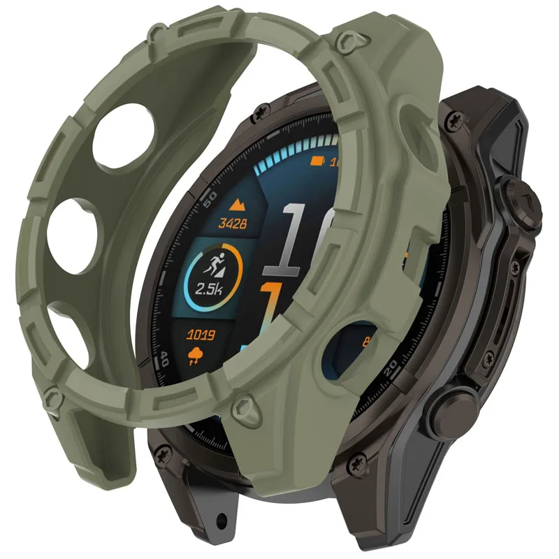Чехол для часов Garmin Fenix 8 51 мм мягкий чехол из ТПУ с полой рамкой бампер защитный от