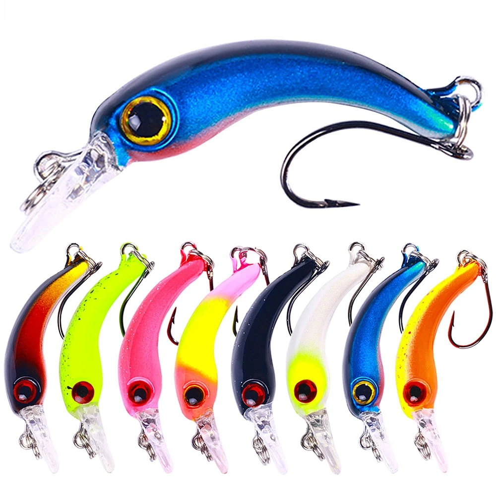 

Wobbler Trout Fishing 1.5g Artificial Bait Bass Hard 10/5/3pcs Minnow Sharp 4cm Lure Floating Crankbait Fishing Pike Hook Mini