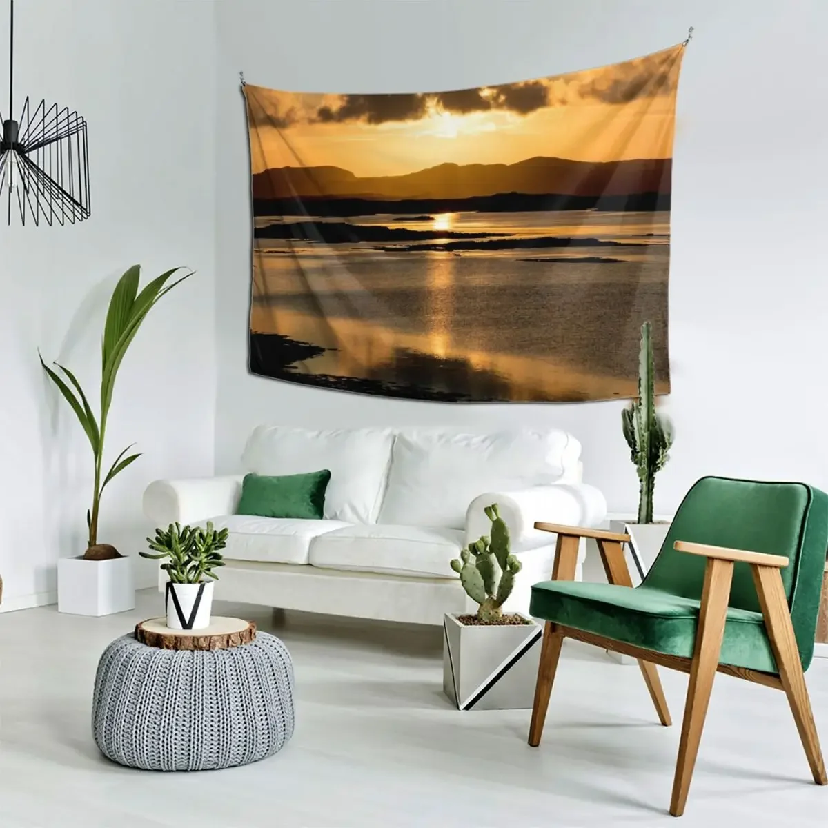 Восход солнца в внешних горбхах гобелен украшение дома для стены
