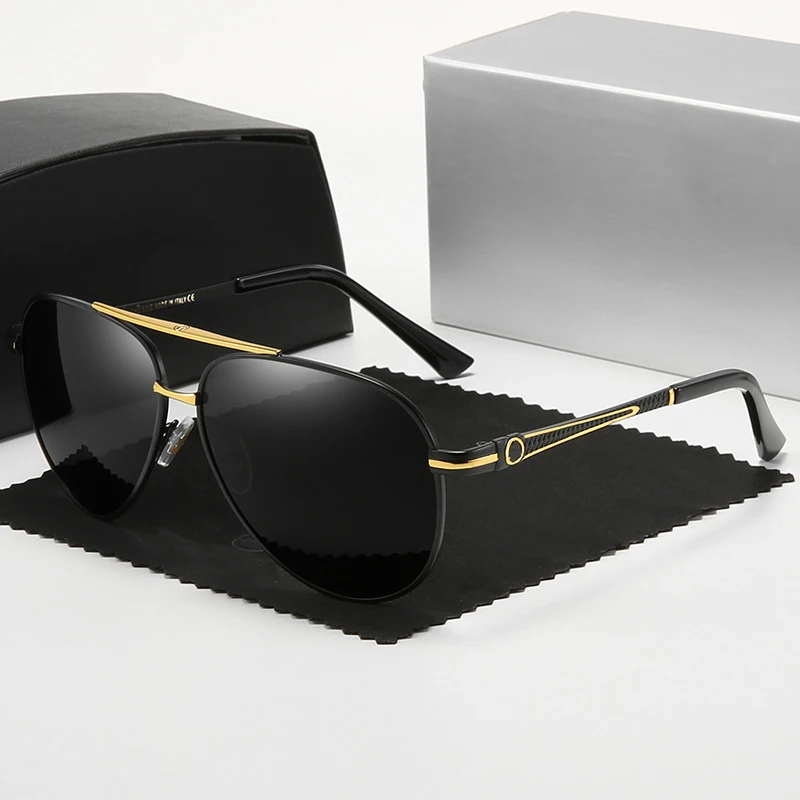 

Original M.B brand Mens Polarized Sunglasses Classic Pilot Sun Glasses Anti-Reflective Coating Lens Alloy Driving Sunglass 749