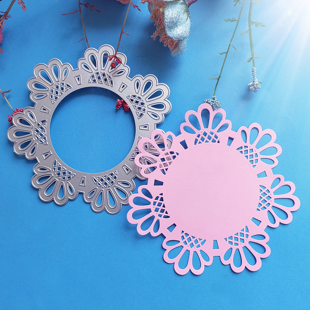 

beautiful round flowers cutting dies for English letters, scrapbooks, reliefs, craft stamps, photo album puzzl