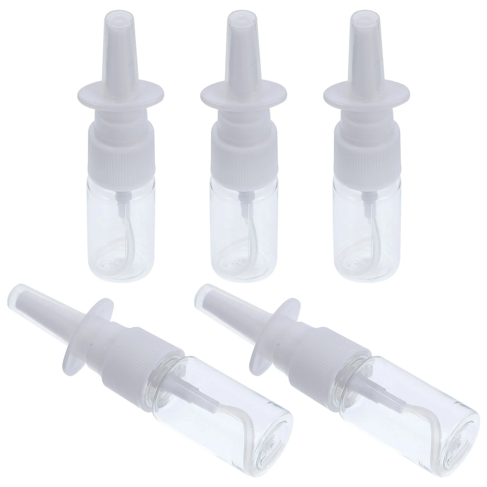 

HEALLILY Portable Nasal Spray Bottle 10ml Rhinitis Mist Nasal Sprayer Transparent Bottle 5Pcs