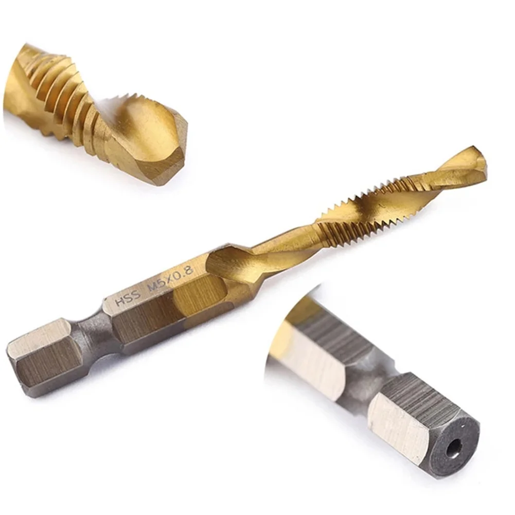 

7pcs/set HSS Screw Thread Metric Tap Drill Bits Hex Shank Metric Thread Screw Machine Compound Taps M3 M4 M5 M6 M8 M10