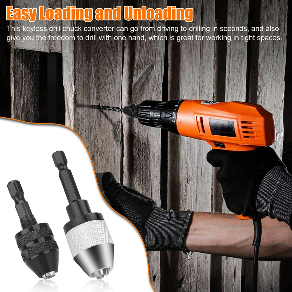 

Hex Shank Keyless Drill Chucks Adapter Chuck Converter Keyless Drill Bit