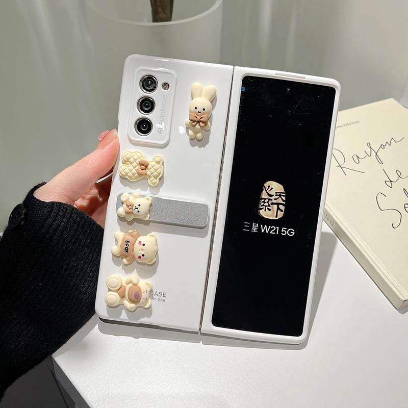 

Чехол для телефона Samsung Galaxy Z Fold 4 милый астронавт металлический кронштейн Подставка Z Fold 3 2 защитный чехол