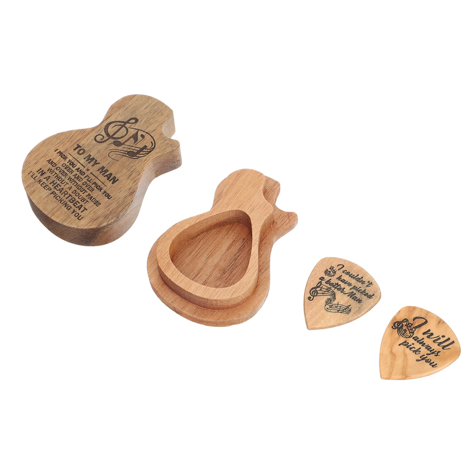 

Banjo Picks Guitar Pick Case Thumb Picks Jazz Guitar Pick Ukulele Pick Plectrum Container Wooden Pick Box Picks