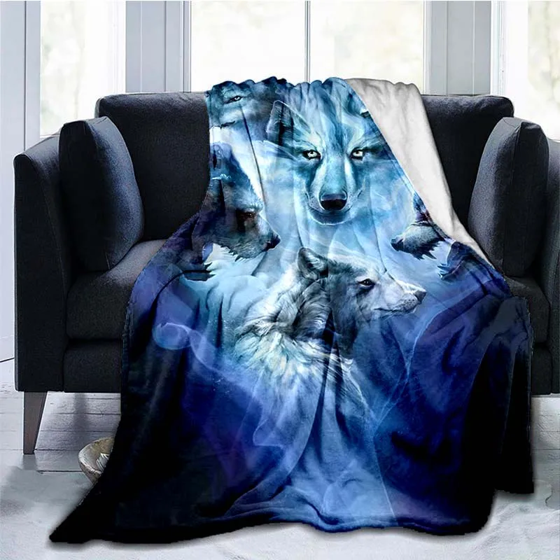 Одеяло Majestic Animals мягкое и удобное одеяло тигр леопардовый волк фланелевое для