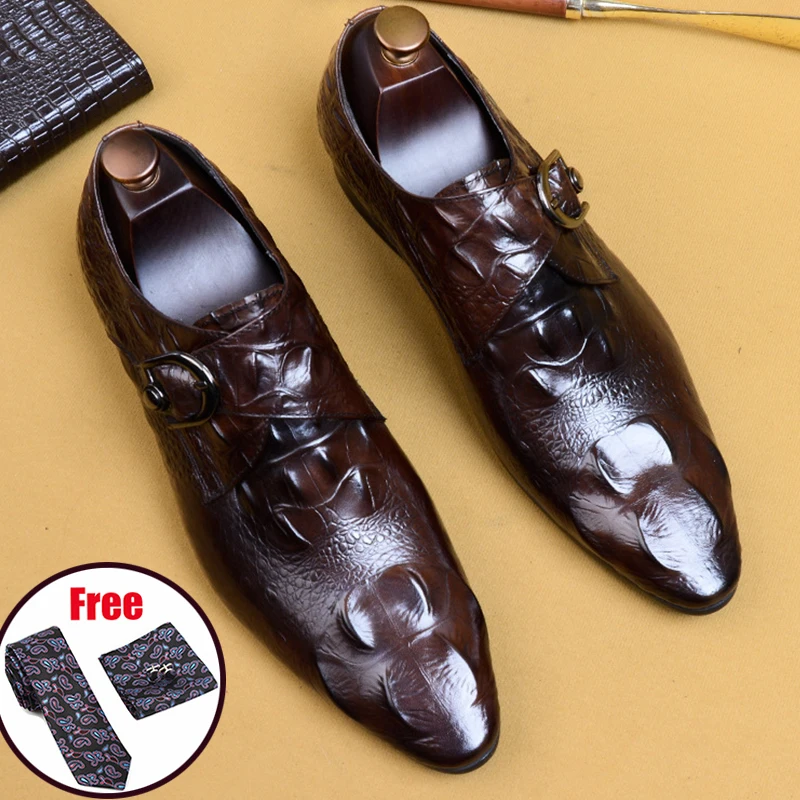 

Мужские официальные туфли Phenkang, туфли-оксфорды из натуральной кожи для мужчин, черные свадебные туфли 2022 дюйма, Кожаные броги на шнуровке