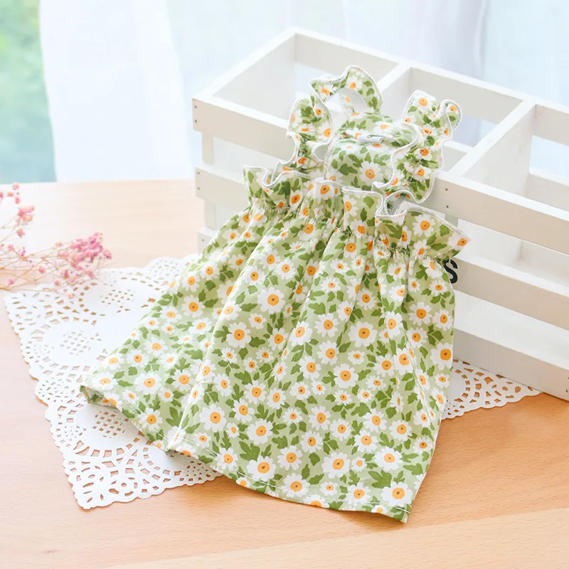 

Dog Clothes Summer Breathable Suspenders Floral Princess Dress Princess Cat Dress Small Cat Dog Teddy Chihuahua Outdoordog Dress