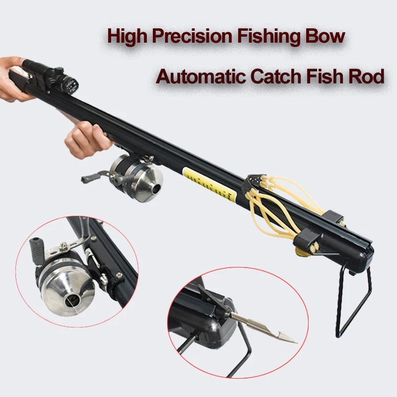 

Professional Archery Fishing Slingshot High Precision Laser Hunting Catapult with Fishing Wheel + Fish Dart Outdoor Shooting Bow