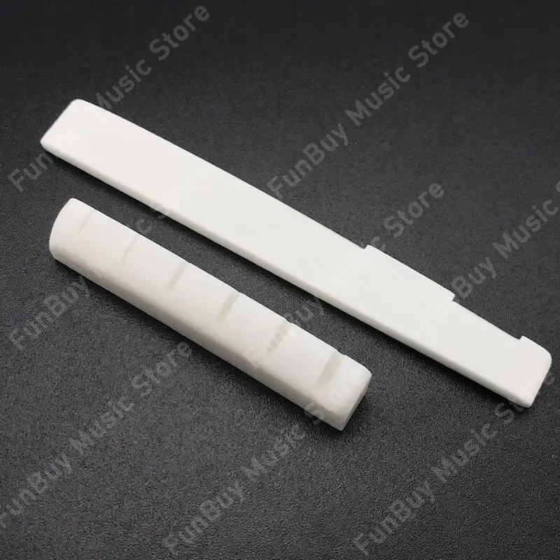 Набор из 2 шт. 6 струн Акустическая классическая гитара седло и гайка настоящей