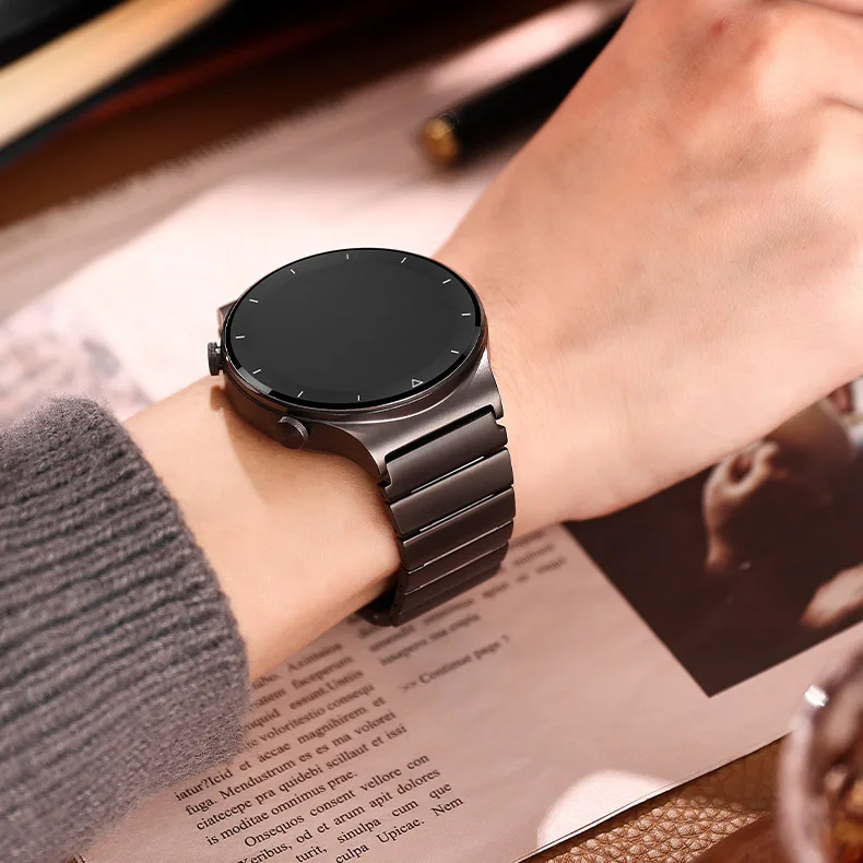 Titanium 22mm watch strap for Samsung Watch 3 S3 Watch Band for Huawei GT2 GT3 Pro for amazfit GTR 47mm Luxury Business Bracelet