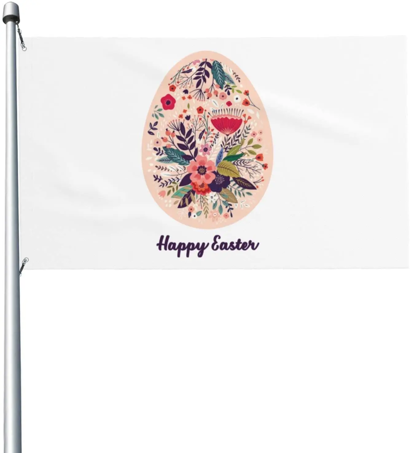 

Easter Egg Flag Banner Outdoor Garden Decoration Porch Flag Durable and Fade Resistant Bright Color (Single Side)