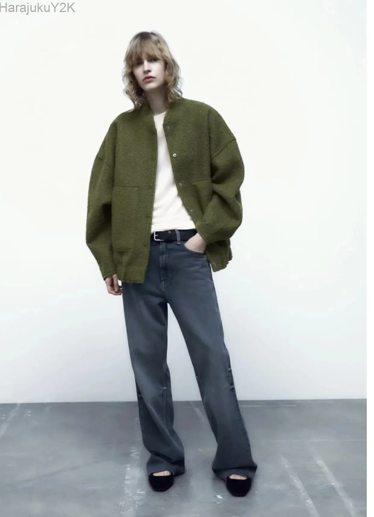 

Women's Jackets With Buttons Bombers Grey Long Sleeve Coat Lady Warm With Pockets Outwear Jackets 2023 Spring Winter New