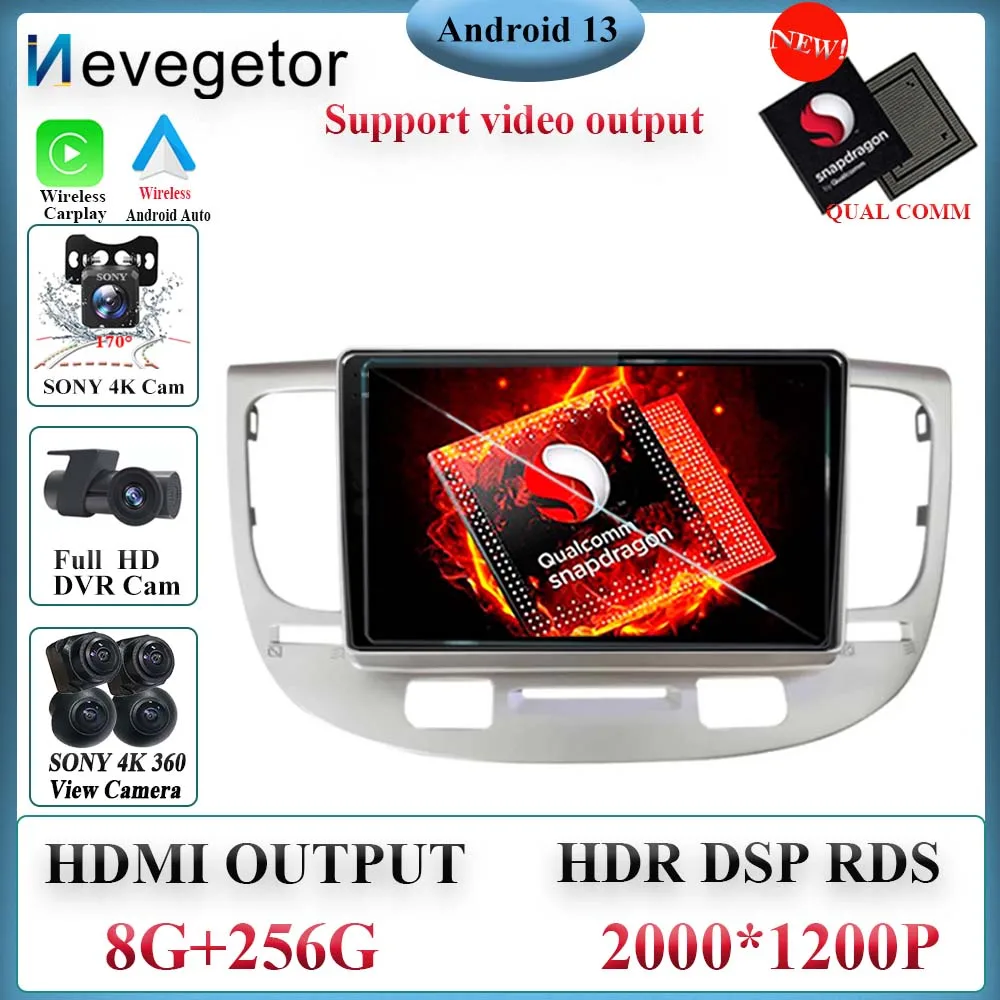 

Android 12 для Kia RIO 2 RIO2 2005 - 2011 экран автомобильное радио монитор мультимедийный видеоплеер навигация CarPlay TV GPS 2 Din DVD