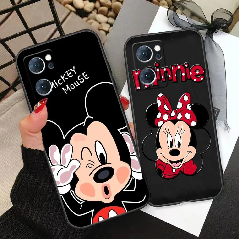 

Cute Mickey Minnie Mouse Phone Case For OPPO RENO 7 8 6 5 4 3 2 2F Funda Coque 10 PRO PLUS 4G FIND X2 X3 X5 5G Case Capa Para