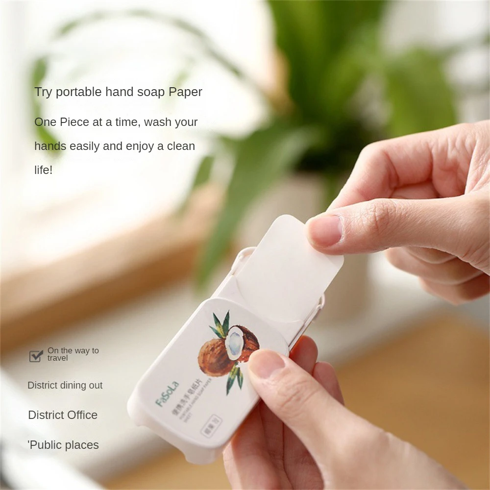 

1Box Disposable Soap Paper Flakes Portable Soap Paper Washing Cleaning Hand for Kitchen Toilet Outdoor Travel Camping Hiking