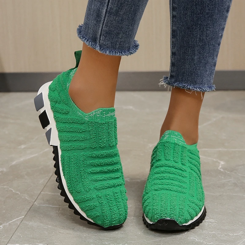 

Sneakers Shoes 2022 Spring Fashion Slip on Platform Women's Shoes Summer Plus Size Flat Mesh Sports Shoes Woman Vulcanize Shoes