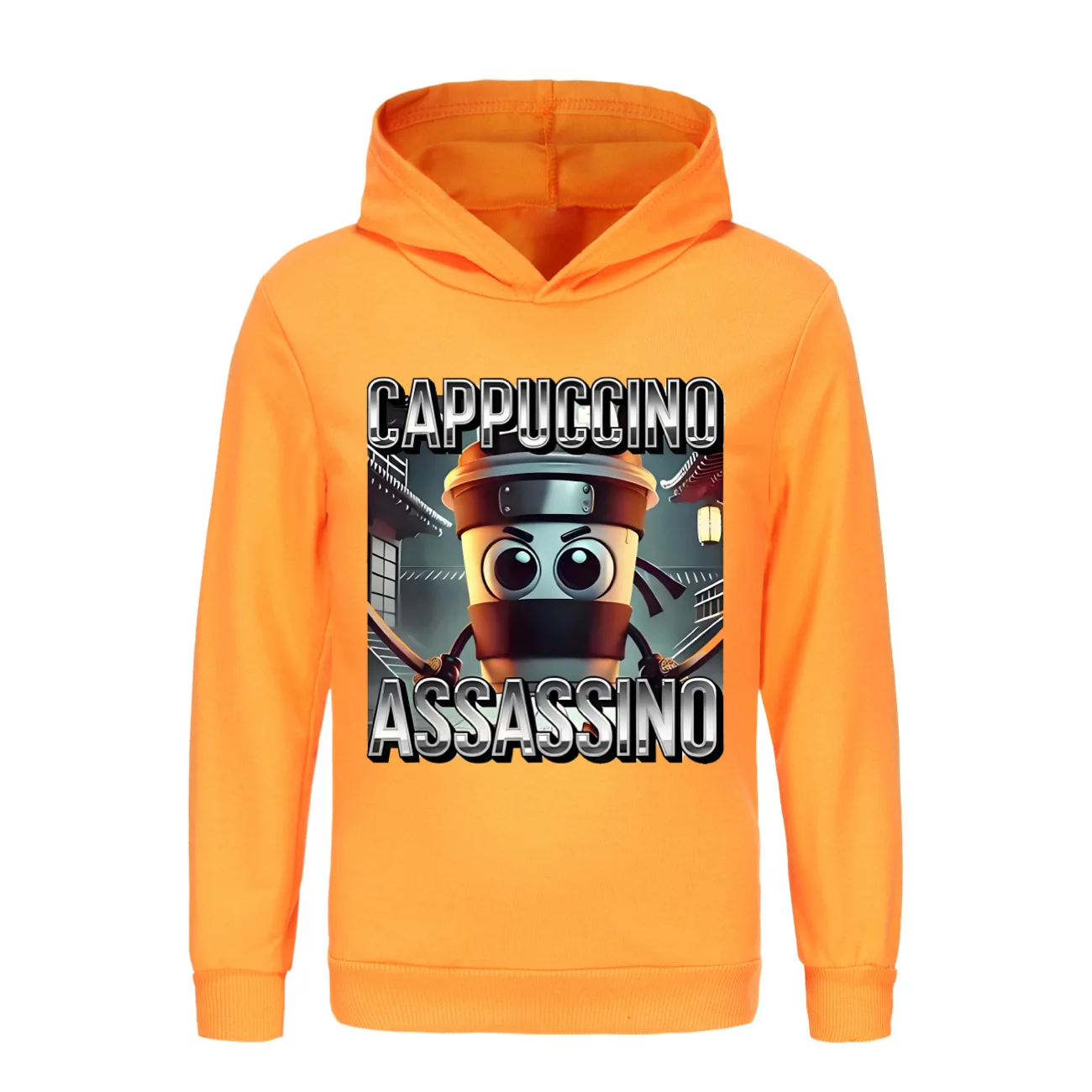 Толстовка с капюшоном Cappuccino Assassino, детская итальянская одежда Brainrot для мальчиков, Tralalelo Tralala Tung Tung Tung Sahur, толстовки, верхняя одежда для девочек (art.: 3920cf797bc05) - 3920cf797bc05