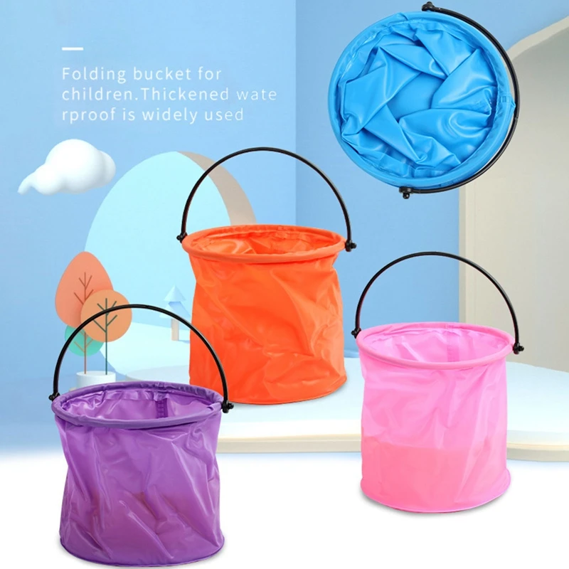 

Складное ведро, портативный инструмент для игр на открытом воздухе, Круглый баррель для рыбалки на открытом воздухе, детские пляжные игрушк...