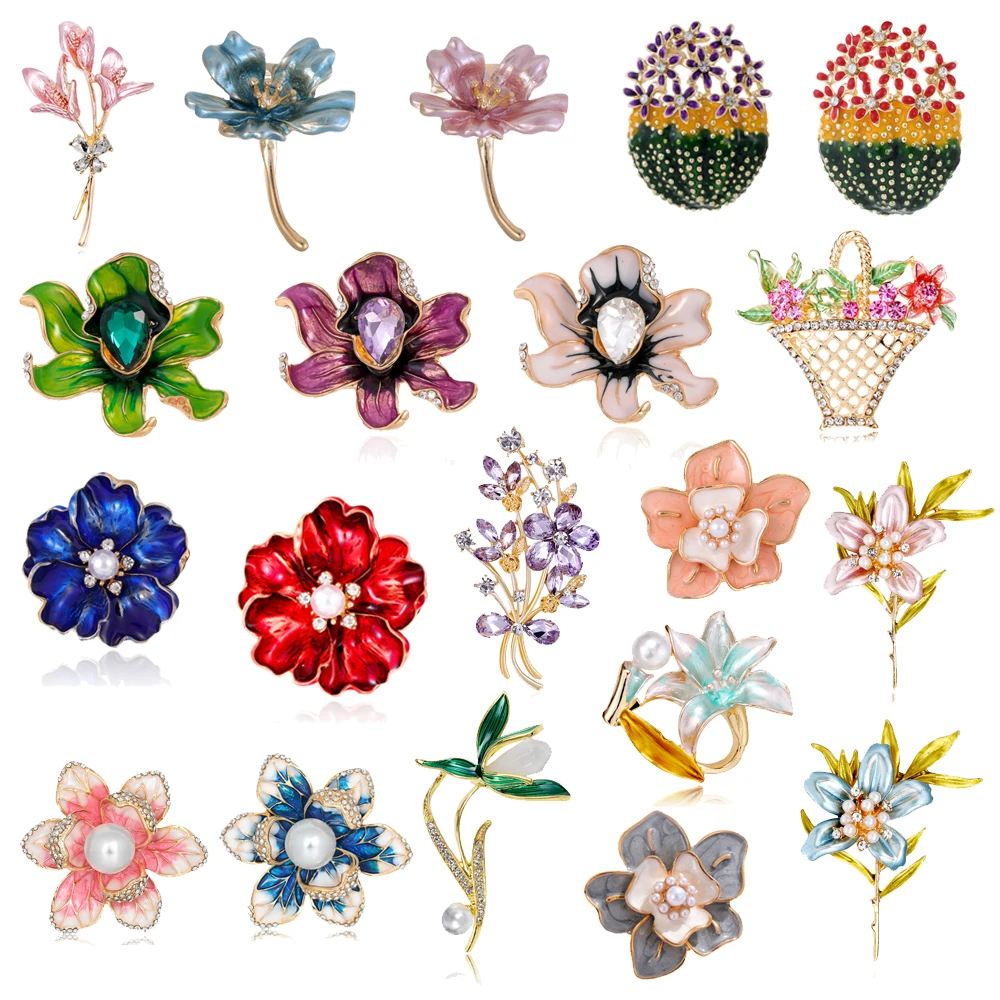 Нежная цветочная брошь из металлического сплава цинка унисекс романтическая