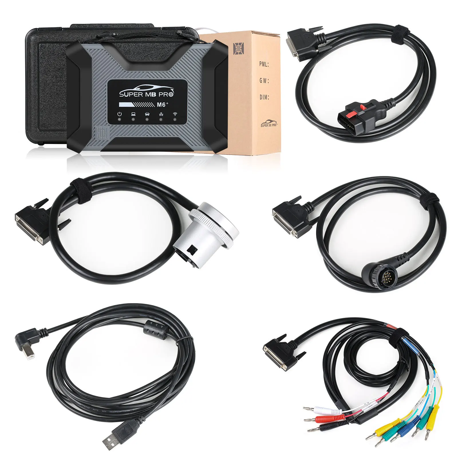 

SUPER MB PRO M6 DoIP VCI WiFi Update Power MB Star C4 C6 Professional BENZ Dealer Level Diagnosis Full Function For Cars Trucks