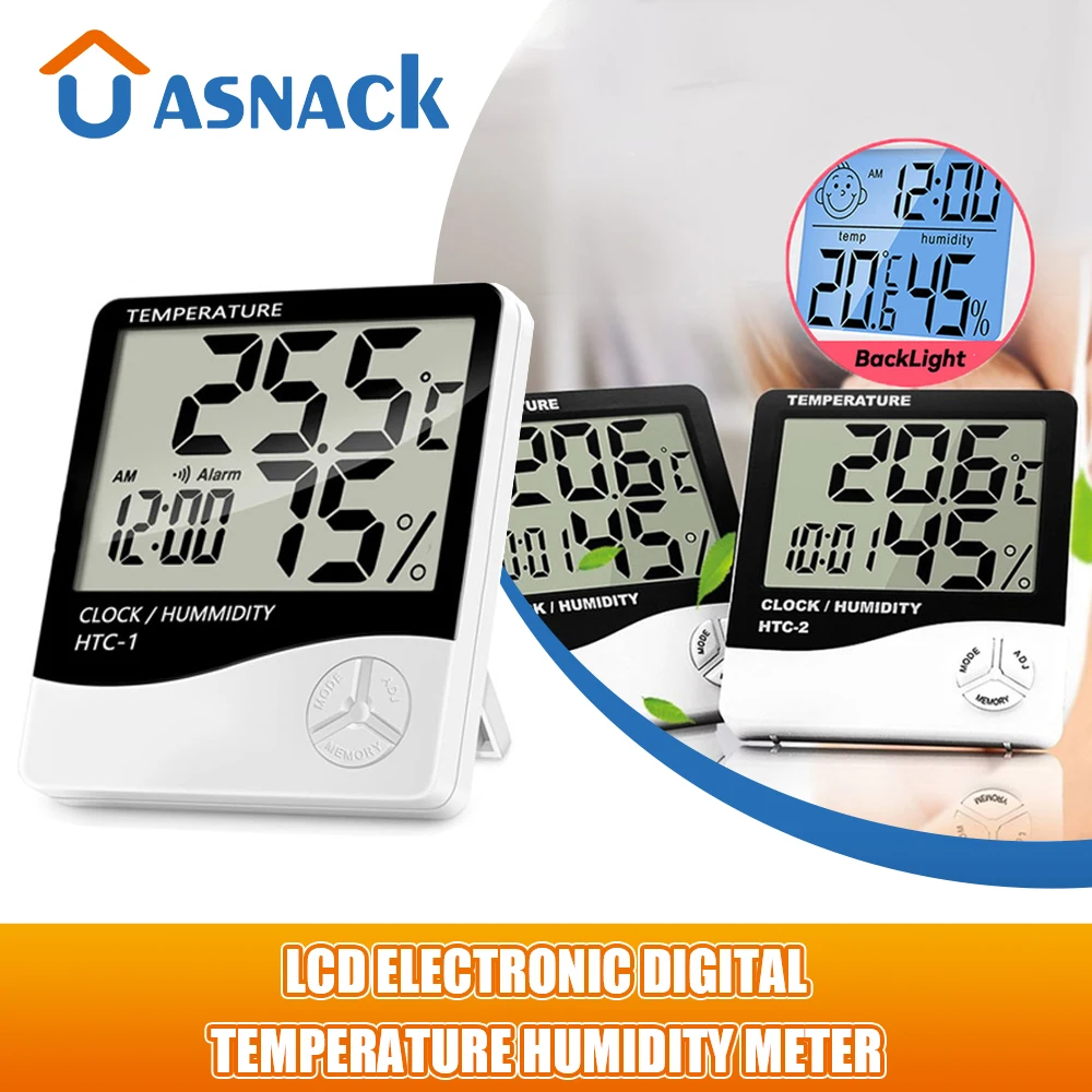 

Электронный цифровой измеритель температуры и влажности с ЖК-дисплеем