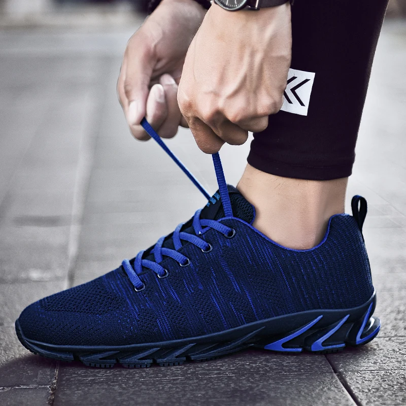 Sneakers Men's Running Shoes Fashion Comfortable Breathable Mesh Casual Shoes Thick Sole Heightening Sneakers Lace Up